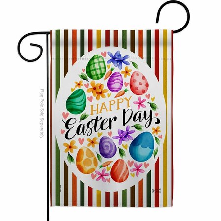 PATIO TRASERO 13 x 18.5 in. Eggs Collage Garden Flag with Spring Easter Double-Sided Decorative Vertical PA4179073